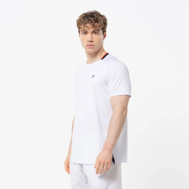 REMERA HOMBRE FILA MATCH AO REMERA MASCULINA FILA MATCH AO - BLANCO/NEGRO - L