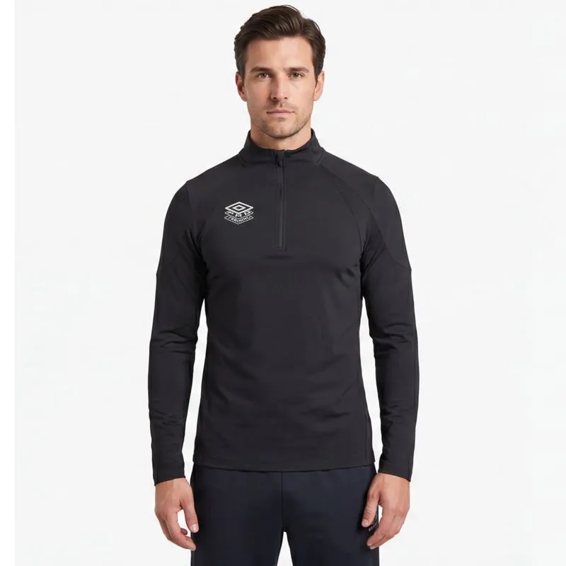 BUZO 1/2 CIERRE MASCULINO UMBRO PRO TRAINING HALF ZIP TOP - NEGRO - L