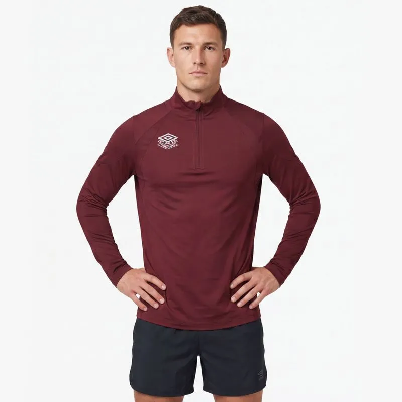 BUZO 1/2 CIERRE MASCULINO UMBRO PRO TRAINING HALF ZIP TOP - CABERNET - S