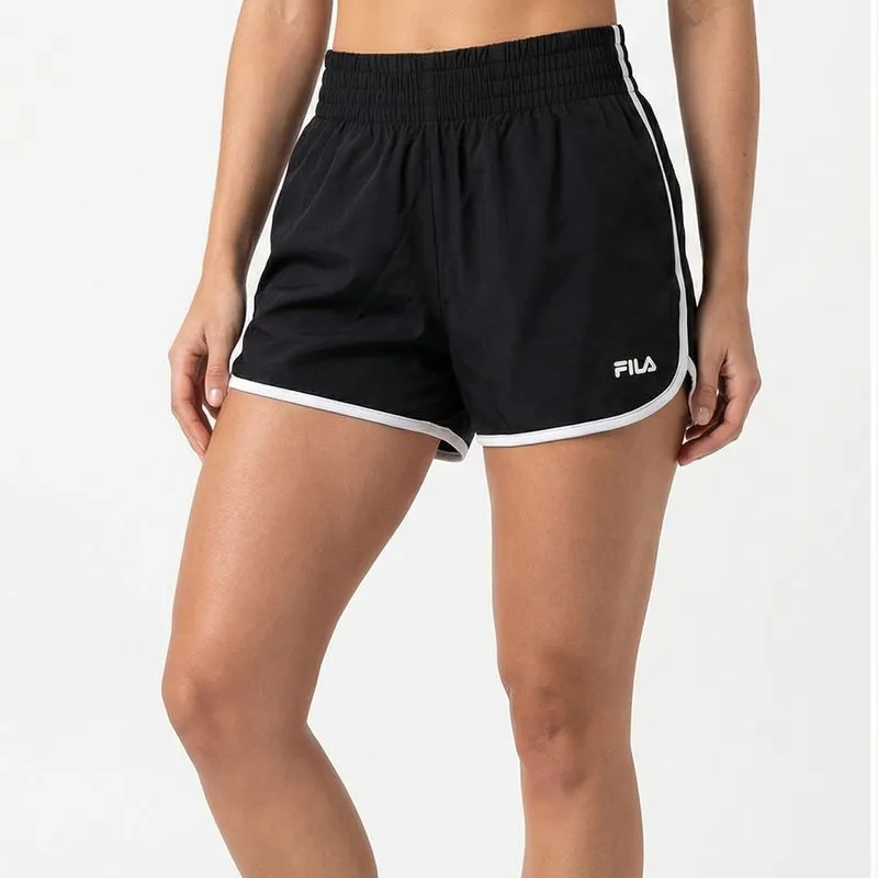 SHORTS FEMENINO FILA ESSENTIAL FLOATING - NEGRO/BLANCO - XL