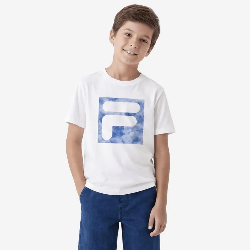 REMERA JUNIOR MASCULINA FILA COMFORT COTTON CANDY - BLANCO - 12