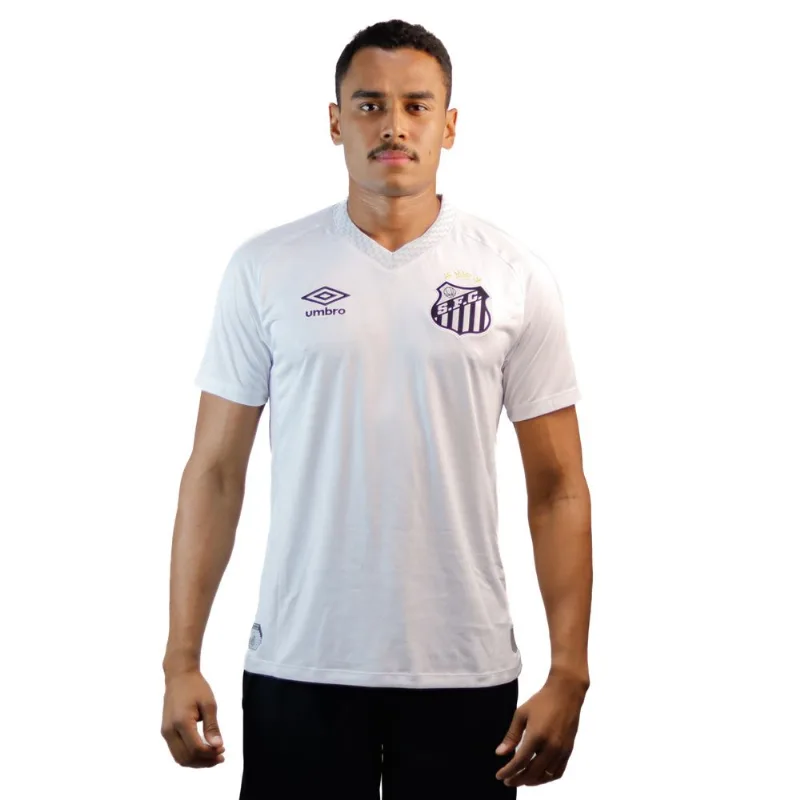 Camisa Masculina Umbro Santos Of.1 2025 Torcedor G / Branco