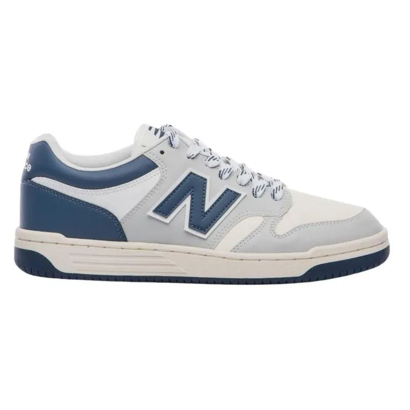 Tênis Casual Masculino Nº 42 New Balance 480 Low Cinza Azul E Branco (MP)