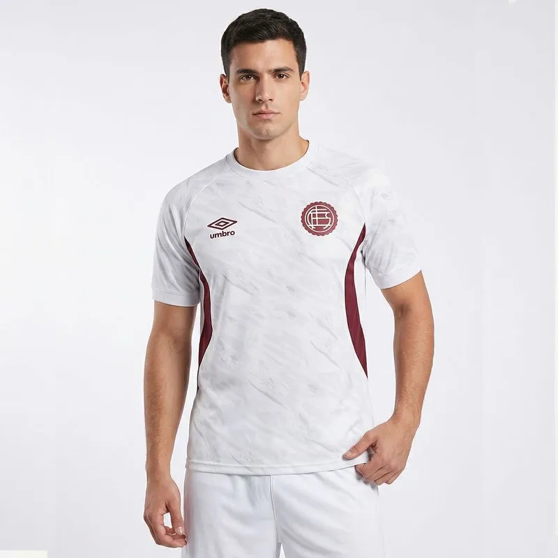 CAMISETA MASCULINA UMBRO CLUB ATLETICO LANUS ENTRENAMIENTO 2026 - BLANCO/BORDO - S