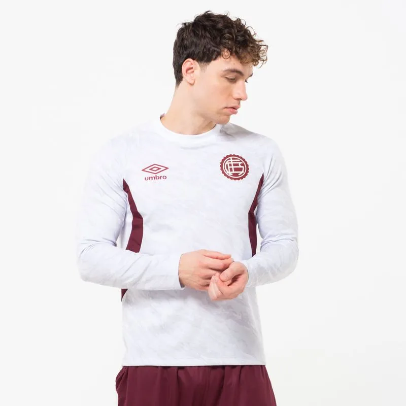 BUZO MASCULINO UMBRO CLUB ATLETICO LANUS ENTRENAMIENTO 2026 - CINZA/BORDE - L