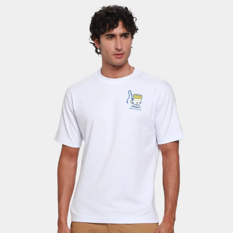 Camiseta New Balance Fish And Chips Masculina - Masculino - Branco