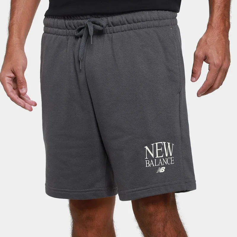 Bermuda New Balance Reimagined 7 Masculina - Masculino - Chumbo