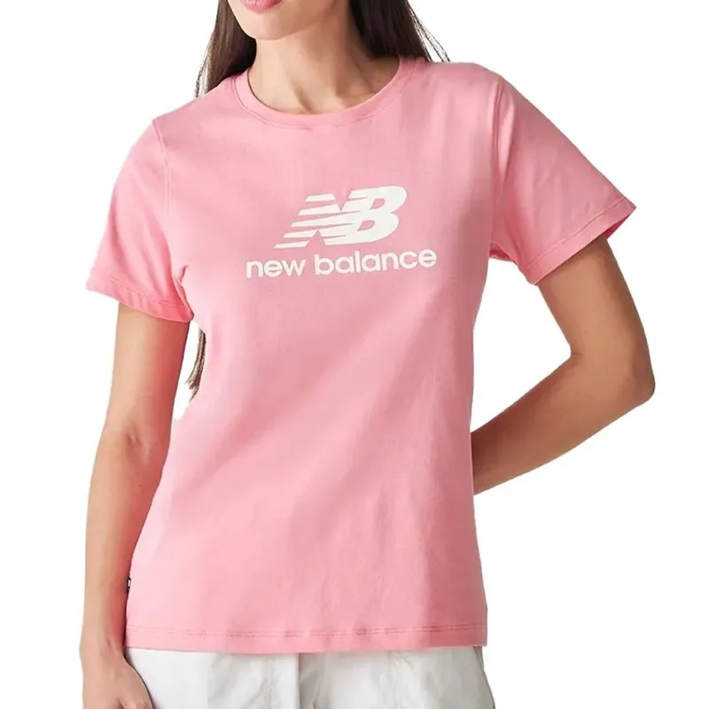 Blusa New Balance Essentials Feminina Rosa Chiclete Casual M