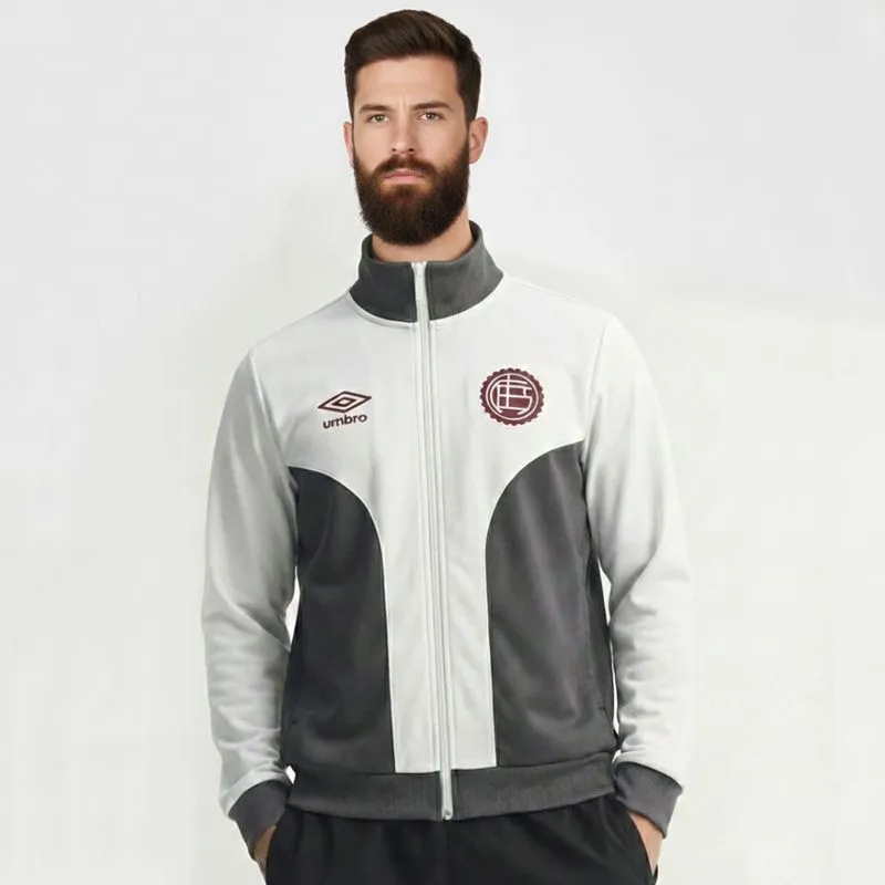 CAMPERA MASCULINA UMBRO CLUB ATLETICO LANUS SALIDA 2026 - BLANCO/BORDO - XXXL