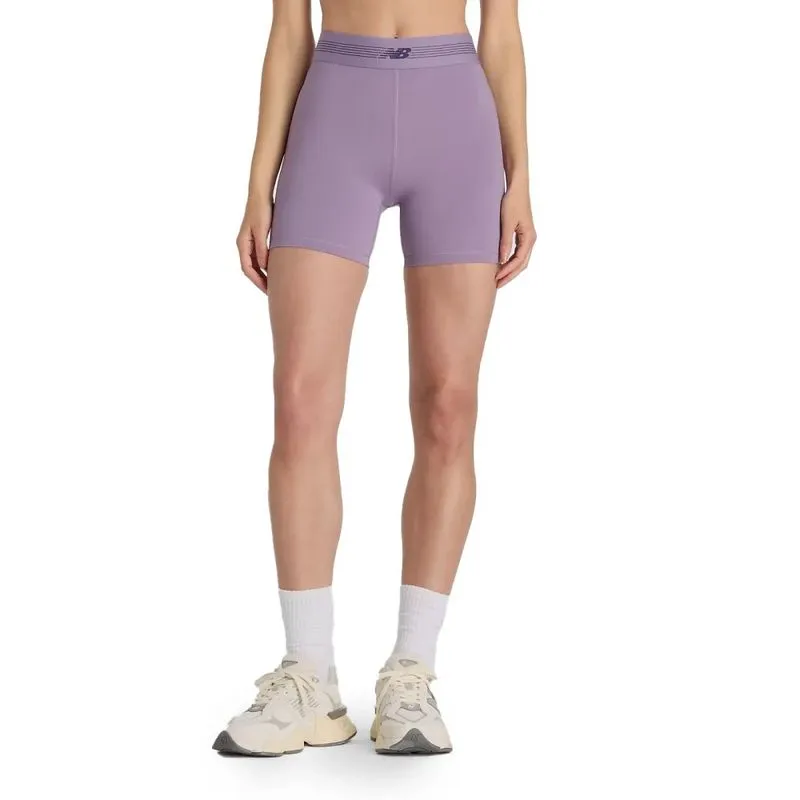 Short New Balance AC Fitted Feminino Roxo Esportivo M