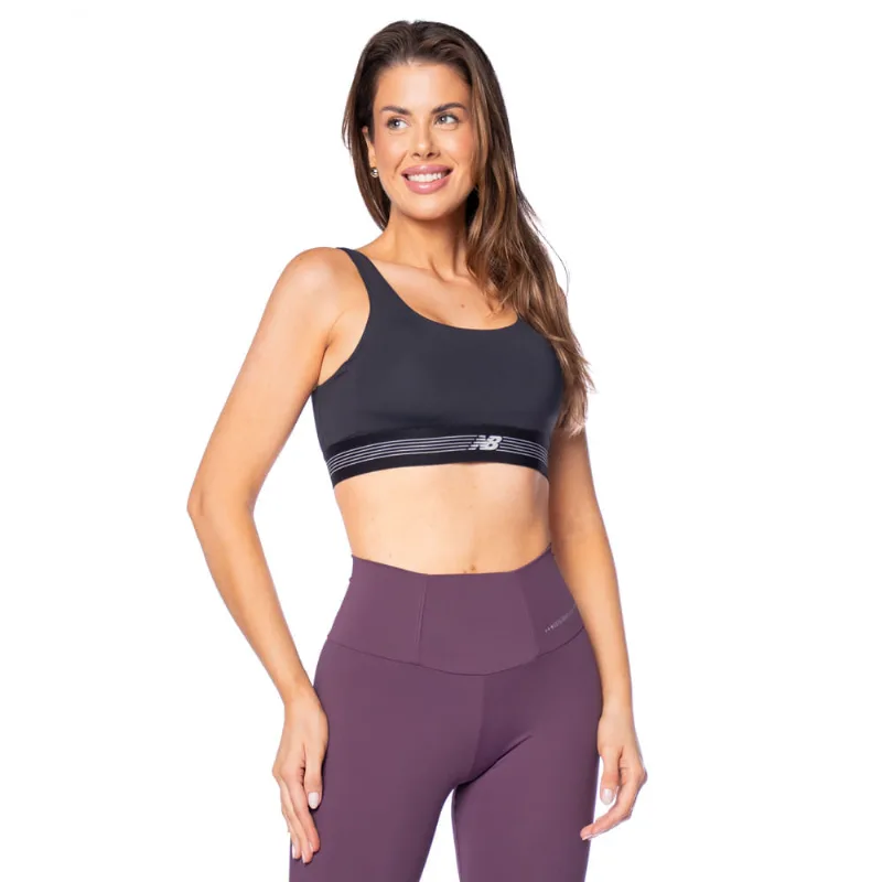 Top Feminino New Balance Médio Suporte Preto - M