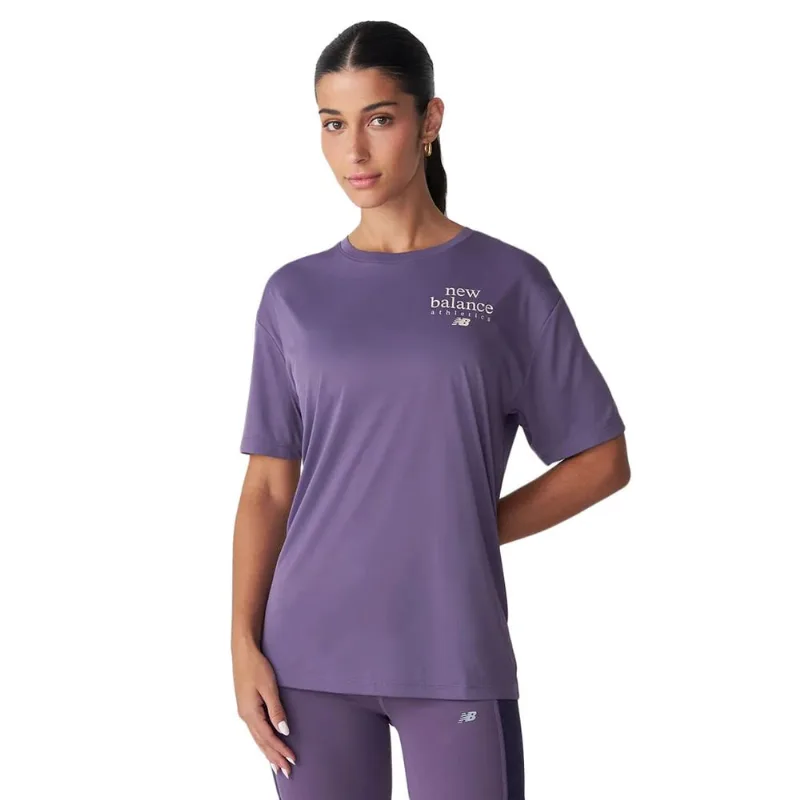 Camiseta Feminina New Balance Lc Athletics Esportiva Relaxed - M