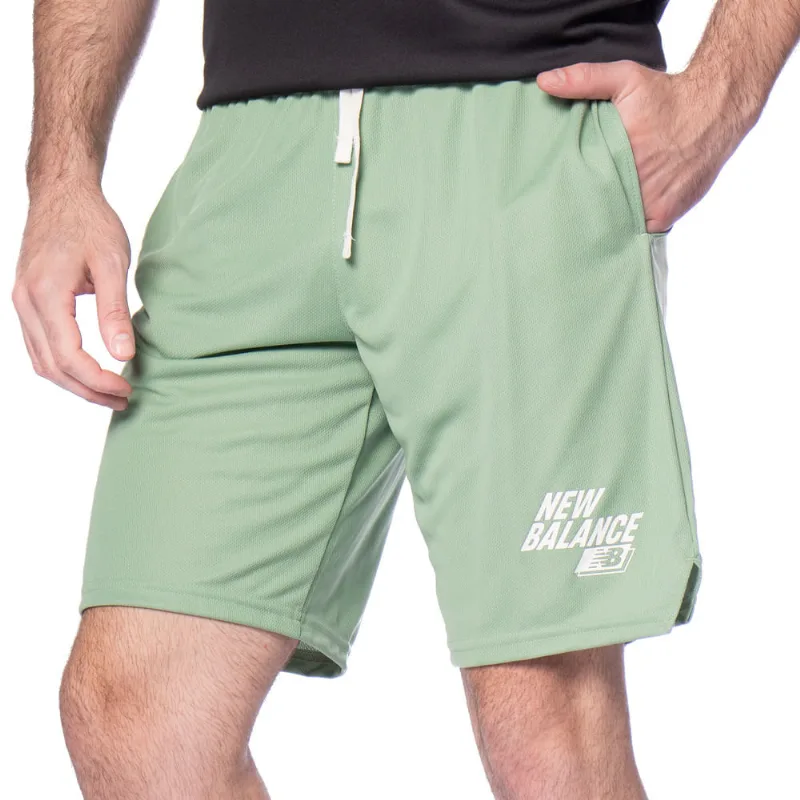 Bermuda Masculina New Balance Graphic 9 Esportivo Verde - M