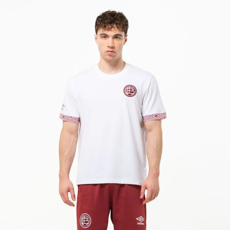 REMERA MASCULINA UMBRO CLUB ATLETICO LANUS SALIDA 2026 - BLANCO - M
