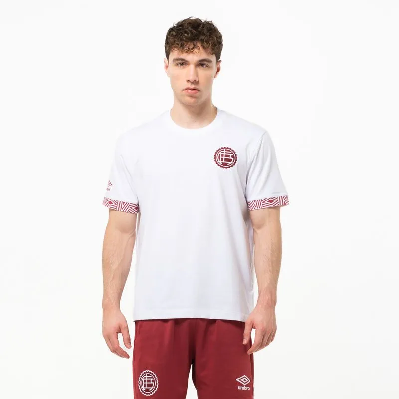 REMERA MASCULINA UMBRO CLUB ATLETICO LANUS SALIDA 2026 - BLANCO - XXL