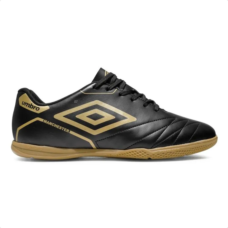 Chuteira Futsal Umbro Manchester Masculino 41 / Preto Dourado