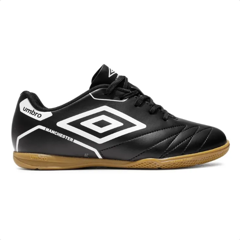 Chuteira Futsal Umbro Manchester Jr 36 / Preto / Branco