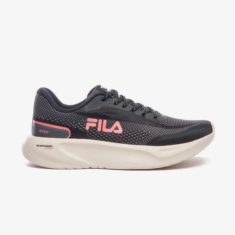 ZAPATILLA FILA SPRY FEMENINO - NEGRO/GRAFITO/GUAYABA - 39