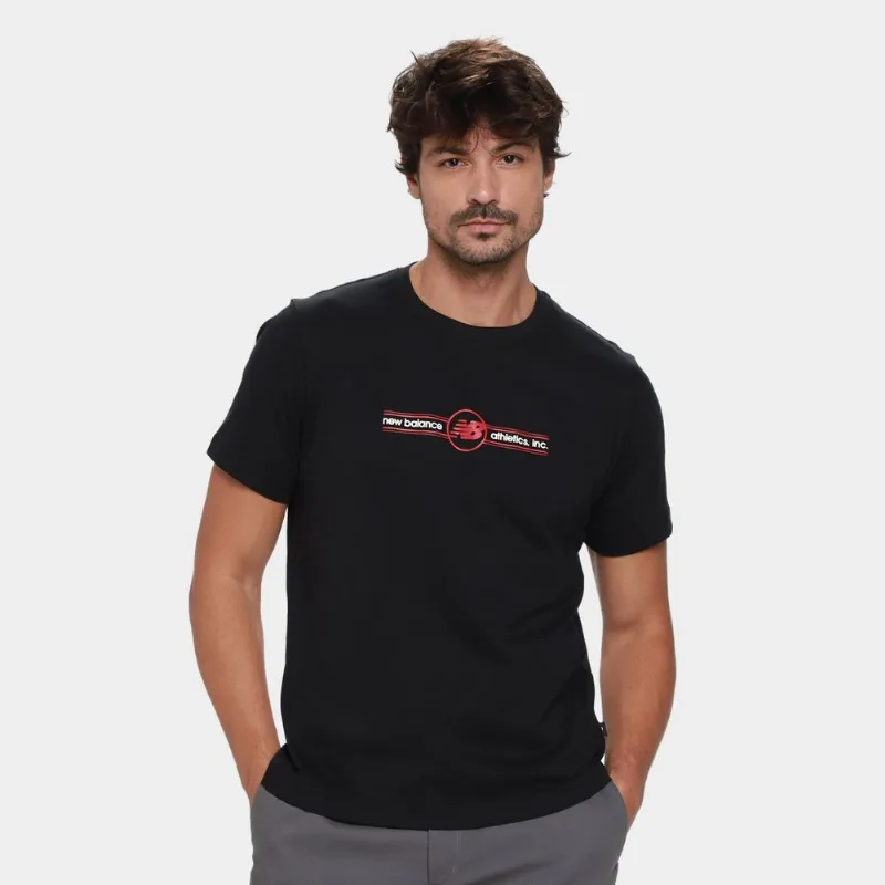 Camiseta New Balance Logo Belt Masculina - Masculino - Preto