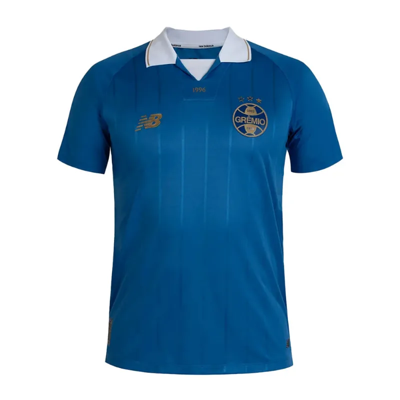 Camiseta Feminina New Balance Grêmio Tríplice Coroa Azul - GG