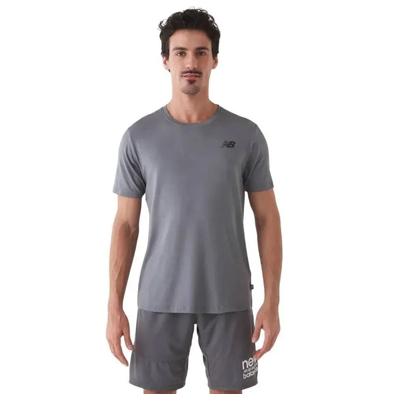Camiseta New Balance M/C Active Logo Masculina MT41070B-YST M / CINZA