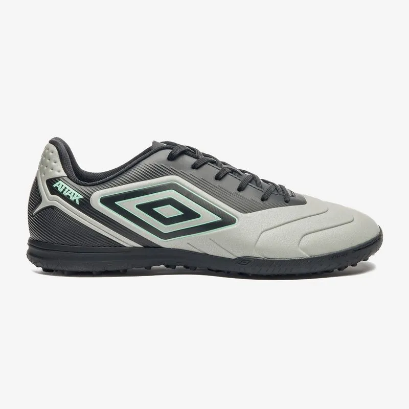 BOTIN SINTETICO UMBRO ATTAK III - GRIS/NEGRO/AQUA - 44