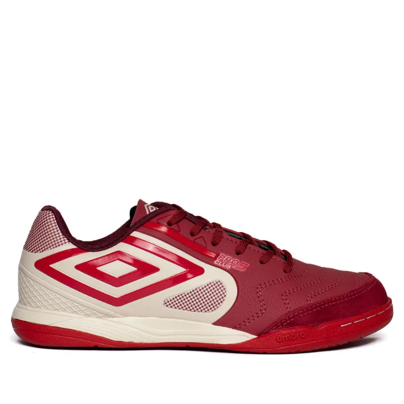 Chuteira Futsal Masculina Umbro Pro5 Bump Vermelho/Off White - 37