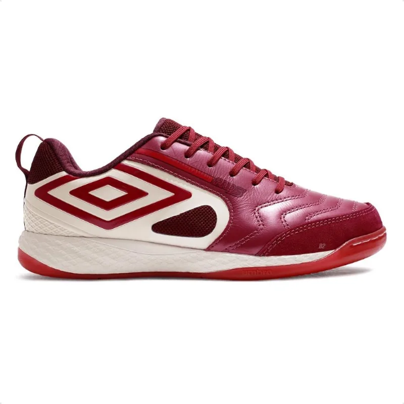 Chuteira Futsal Umbro Pro 5 Bump Masculina 36 / Vermelho / Bege