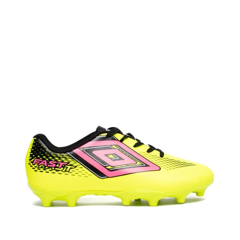 Chuteira Campo Infantil Umbro Pro 5 Fast Ii Jr Verde Limão - 36