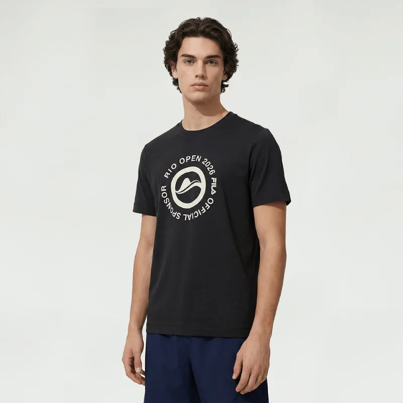 Camiseta Fila Regular Official Sponsor Rio Open 26 Masculina GG