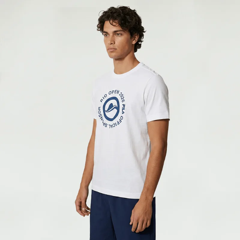 Camiseta Fila Regular Official Sponsor Rio Open 26 Masculina P