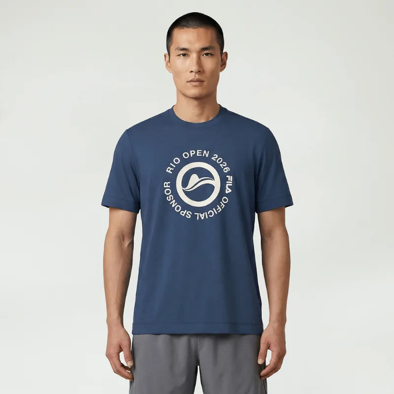 Camiseta Fila Regular Official Sponsor Rio Open 26 Masculina P