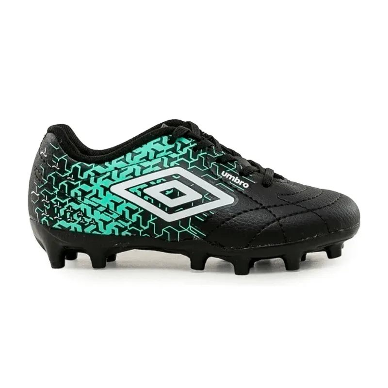 BOTIN CAMPO UMBRO CLASS NEO JR - PRETO/BRANCO/VERDE AGUA - 31