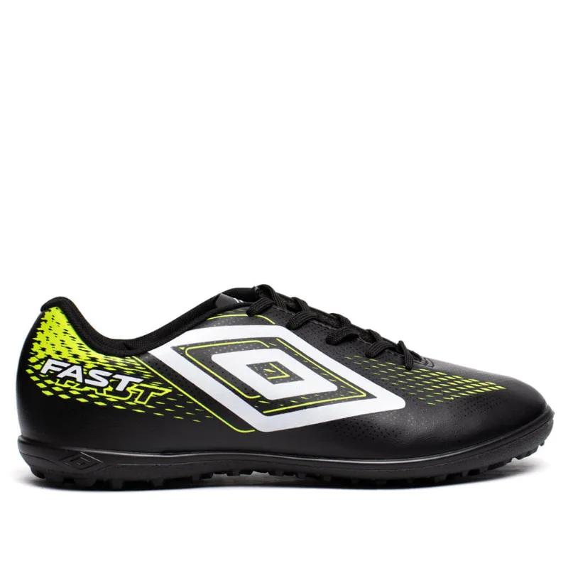 Chuteira Society Umbro Fast II Esportiva Preto/Verde - 43