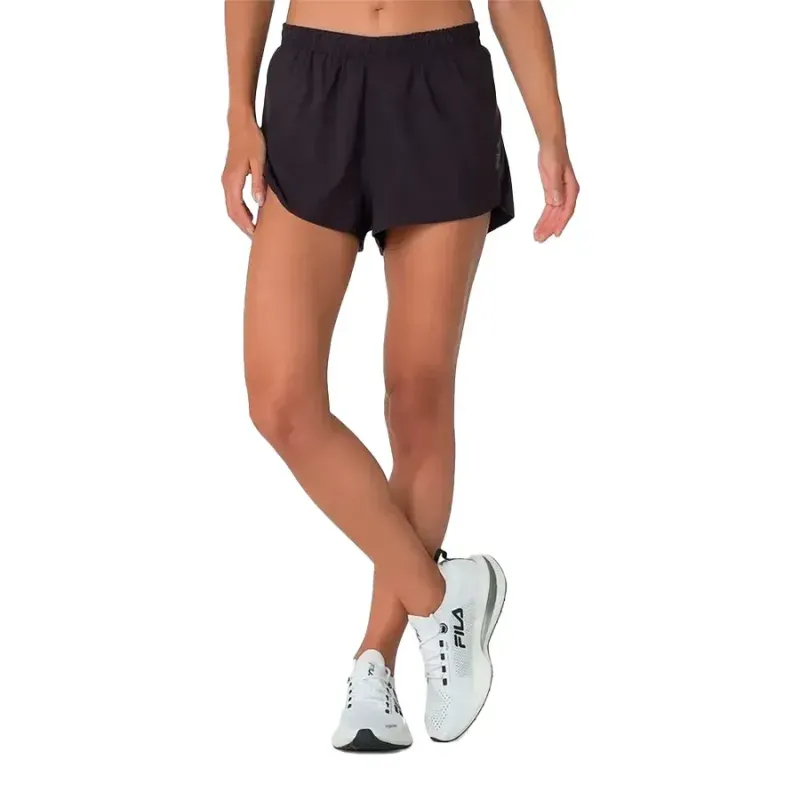 SHORTS FEMENINO FILA CORE RUN III SHORTS FEMENINO FILA CORE RUN - 3 - NEGRO/PLATA - M