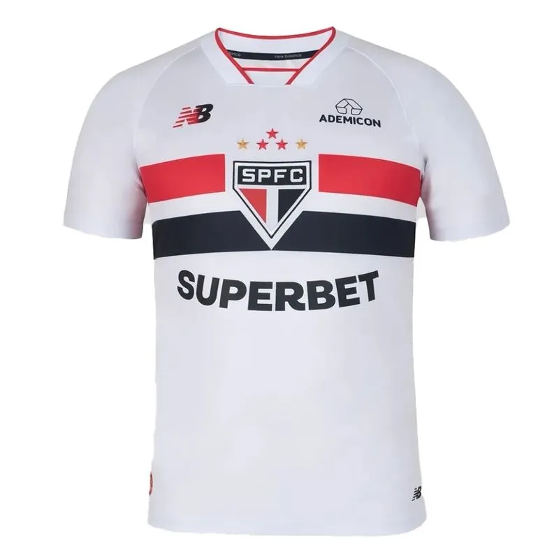 Camisa São Paulo New Balance Torcedor S/ Número 2026 Masculina Branca P
