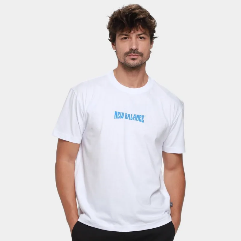 Camiseta New Balance Wavey Masculina - Masculino - Branco