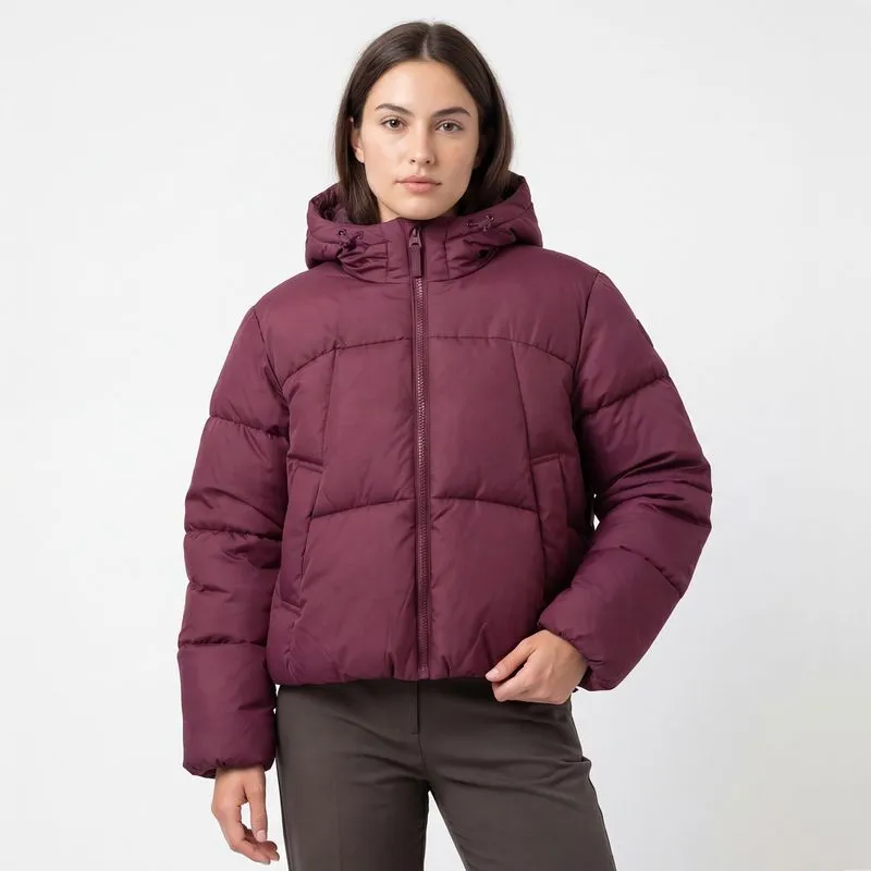 CAMPERA FEMENINA FILA PUFFER LETTER - VINO - XXL