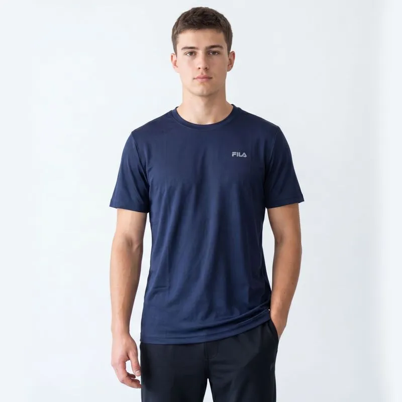 REMERA HOMBRE FILA BASIC SPORTS POLYGIN REMERA MASCULINA FILA BASIC SPORTS II - MARINO/PLATA - L