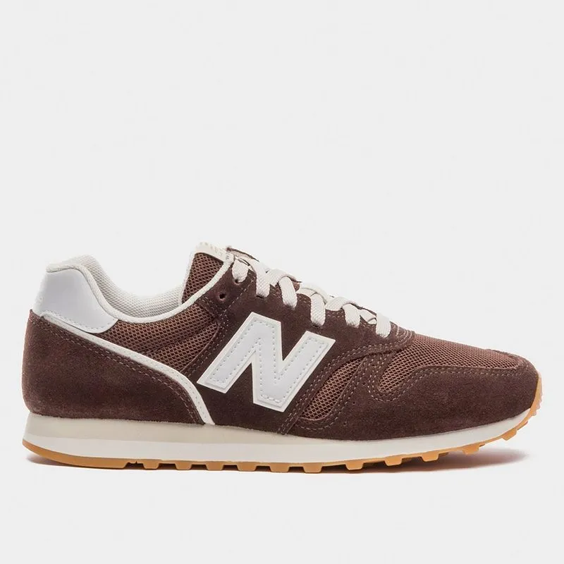Tênis Couro New Balance 373 Feminino - Feminino - Marrom