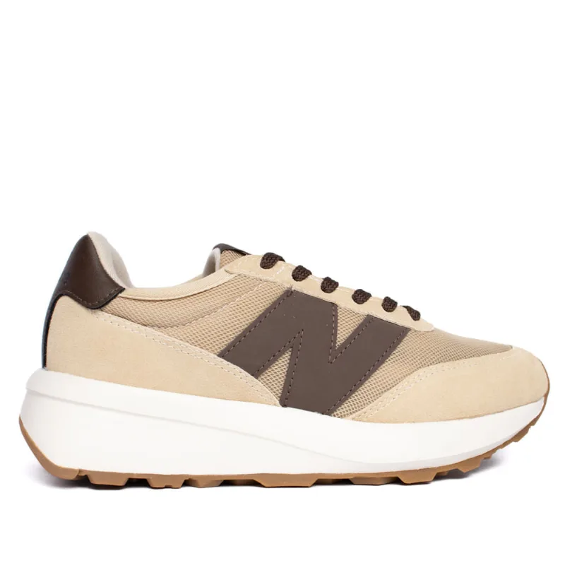 Tênis Unissex New Balance 370v1 Retrô Casual Bege/Marrom - 41