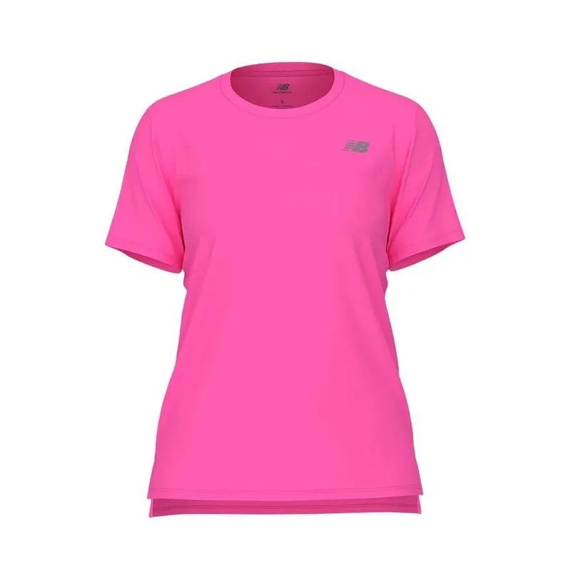 Camiseta New Balance M/C Sport Essentials Fem WT41222BR-AAB GG / ROSA