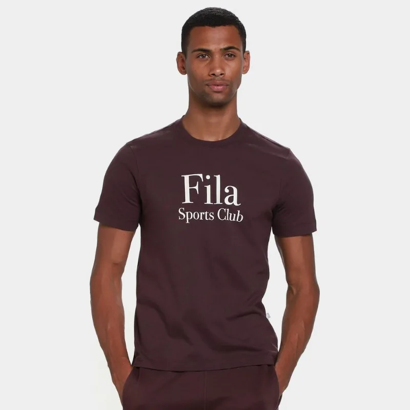 Camiseta Fila Regular Sports Club Graphic Masculina - Masculino - Marrom