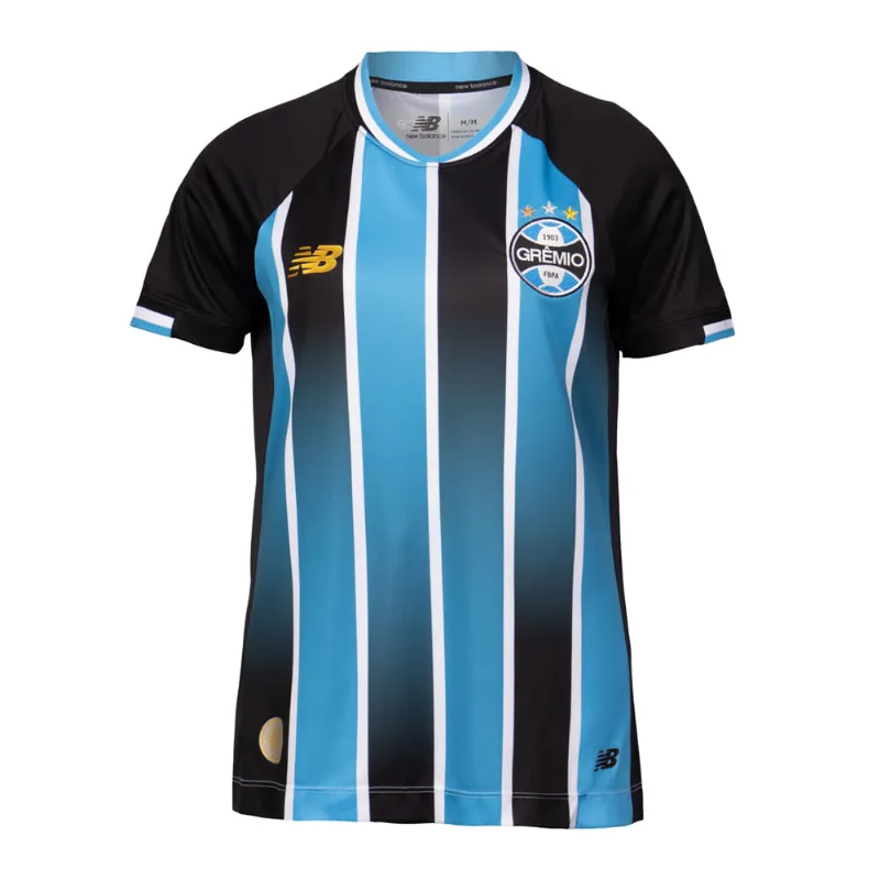 Camiseta Feminina New Balance Grêmio Home Torcedor 2026 Azul - GG