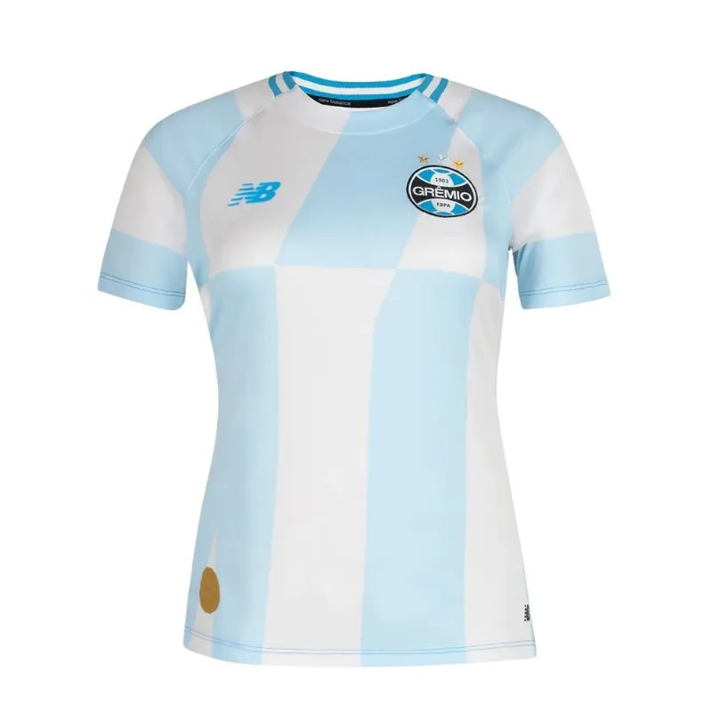 Camisa Grêmio New Balance Feminina Torcedora 2026 OF.2 P / BRANCO