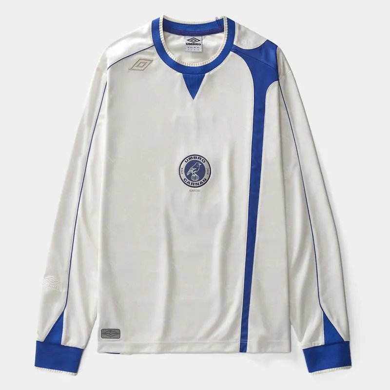 Camisa Manga Longa Umbro X Carnan Jersey - Unissex - Off White+Azul