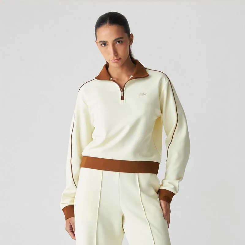 Casaco Sport Legacy Pique 1/4 Zip Feminino M