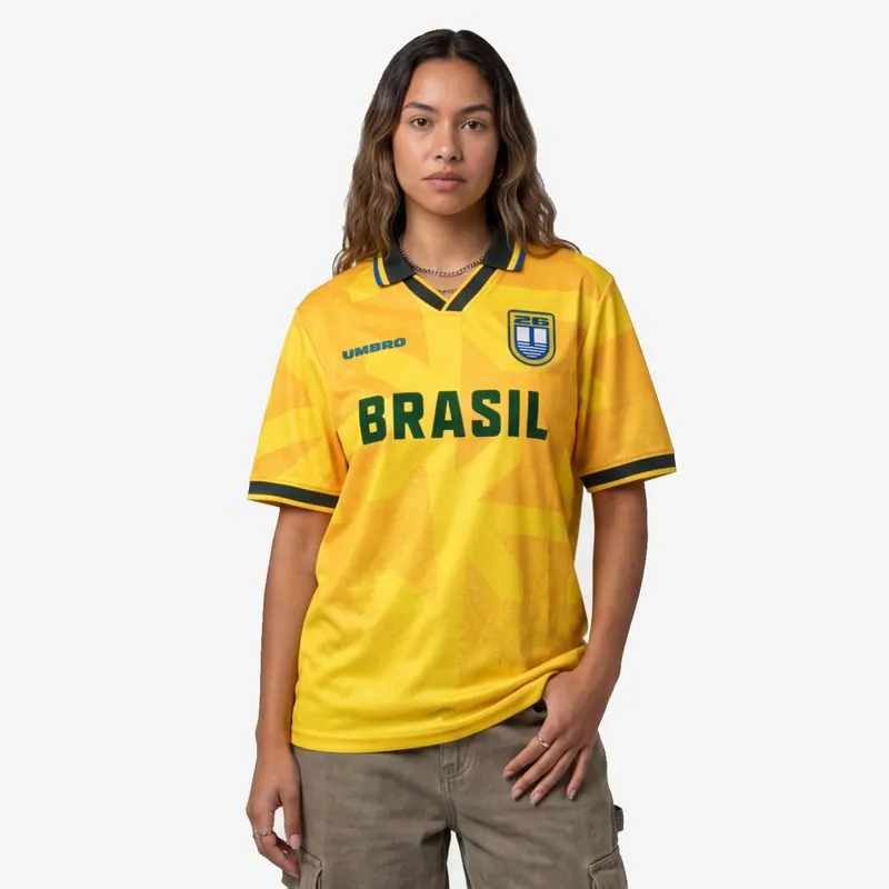 CAMISETA UNISEX UMBRO BRAZIL JERSEY - CYBER YELLOW - M