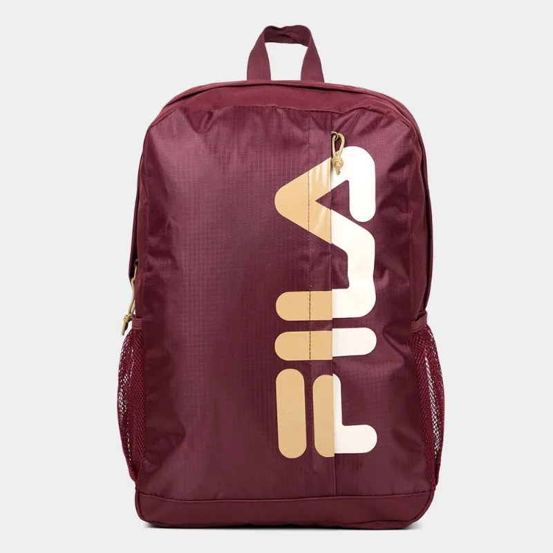 Mochila Fila Cout Letter - Unissex - Marrom+Vermelho