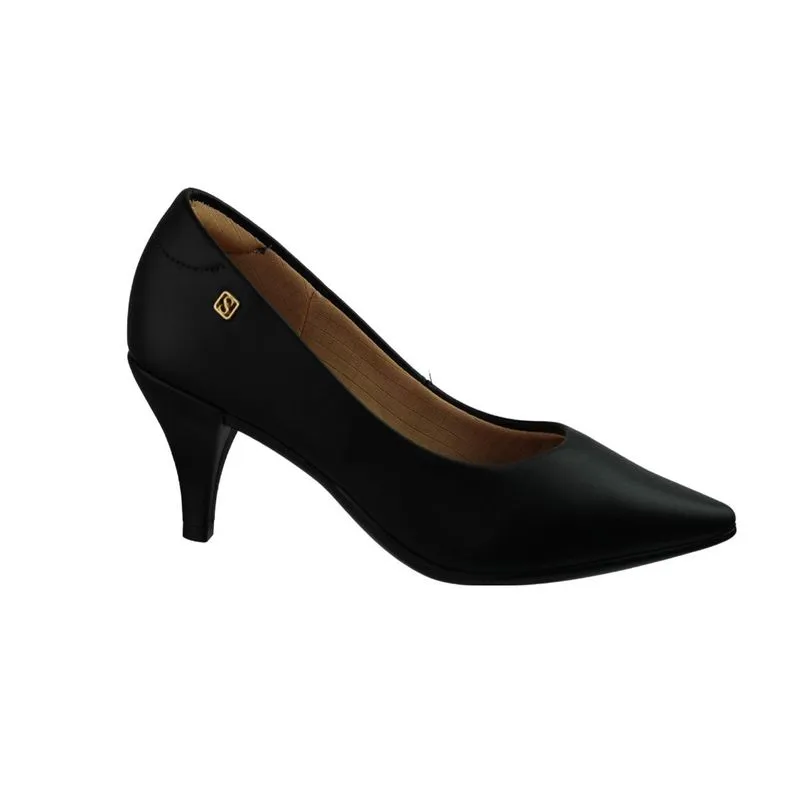 Scarpin Feminino Santinelli 1278-001-232 Salto M?io 37 / Preto